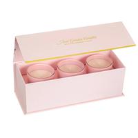 Ensemble de bougies parfumées multiples, boîte d'emballage magnétique, fournitures chinoises, boîte cadeau personnalisée de luxe pour 3 ou 4 bougies
