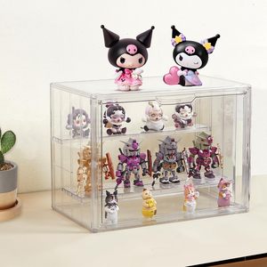 Acrylic 3-Tier Figure <b>Display</b> Case for Collectibles 2 Movable Plates Clear Modern Design 660x470x480mm 10kg Load Capacity - Product Image 4