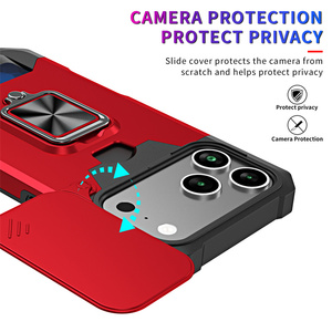 Cover Protettiva Antiurto per OPPO Realme C51/Realme <span class=keywords><strong>C53</strong></span> con Copri Fotocamera Scorrevole, Anello di Supporto Integrato e Slot Nascosto per Carte - Product Image 4