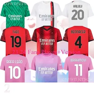 23 24 S Ibrahimovic Giroud Voetbalshirts 2023 Pulsic Theo Tonali Shirt Romagnoli Rafa Leao S. Castillejo Reijnders LOFTUS-CHEEK