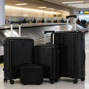 Set di Valigie Unisex in PP con Serratura <span class=keywords><strong>TSA</strong></span>, Impermeabili, Antifurto, con Ruote Silenziose Omnidirezionali, Design Moderno Classico, Fodera in Poliestere - Product Image 3