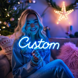GENDAGAN Enseigne Néon LED Personnalisable Grandes Lumières Néons Personnalisées pour Mariage Fête d'<span class=keywords><strong>Anniversaire</strong></span> Enfants Chambre <span class=keywords><strong>Boutique</strong></span> Nom Entreprise - Product Image 3