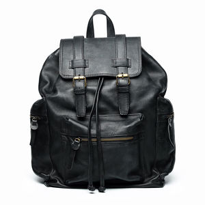 2026 Fashionable Vintage Genuine Leather Outdoor Travelling Backpack Customized Logo Printing Backpack Travel Outdoor <b>Bags</b> - Product Image 1