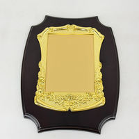 Plaque de certificat en bois noir vierge personnalisable avec cadre MDF pour récompenses et cadeaux, avec plaque de sublimation