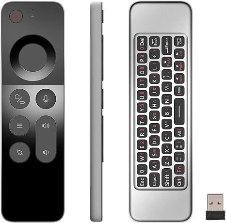 W3 2.4G Voice Air Mouse Remote Controller Mini Keyboard Fit for Android TV Box Windows Linux Gyroscope Learning Remote Function