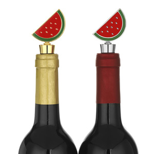 Watermelon Wine Stopper Gold And Silver Zinc Alloy <b>Sealing</b> Bottle Stopper For Wine Preservation Gift - Product Image 2