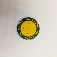 Jetons de poker vierges en plastique écologiques et durables, motif étoile, sans valeur nominale, avec espace pour autocollant personnalisé, multicolores, pour jeu de Mahjong et fête