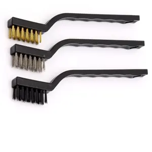 2023 New 3 Pcs Cleaning Steel Wire Brush Set for Cooker and BBQ Grills Cleaning