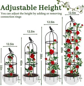 Treillis de jardin en métal pour plantes grimpantes Plantes d'intérieur en pot <span class=keywords><strong>Arche</strong></span> Treillis Supports pour plantes - Product Image 2