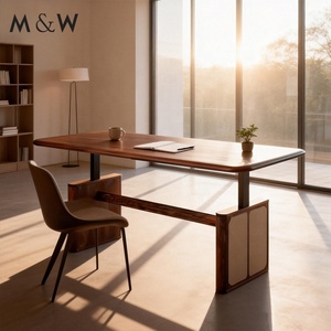 Escritorio Ejecutivo Ergonómico <span class=keywords><strong>de</strong></span> Madera Contrachapada M&W Modern Luxury Furniture, Ajustable en Altura para Trabajar <span class=keywords><strong>de</strong></span> Pie o Sentado - Product Image 1