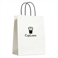 Sac en papier kraft de luxe avec logo personnalisé pour boulangerie, gobelets à café, utilisation en café - pour l'emballage du thé, du vin, de la bière, du champagne, du jus