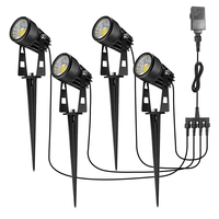 Kit de Luces LED para Caminos de 12V 24V IP65, Paquete de 4/6 Unidades, Fuente de Alimentación de Bajo Voltaje, Lámpara de Jardín para Exteriores, Iluminación de Árboles, Foco para Paisajes