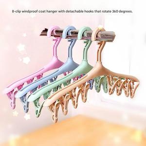 Colgador de Ropa para Bebé con 8 Pinzas, Tendedero Multifuncional Resistente al Viento, Colgador Portátil para Calcetines, Ropa Interior y Lavandería - Product Image 5