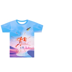 Custom Casual Loose <b>Heat</b>-Transfer 100% Polyester Design High Quality Full Print Summer Men's Running Sport Tshirt Marathon - Product Image 3