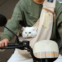 Sac de transport pour animaux de compagnie en polaire chaude, grande capacité, portable, léger, pour chat et chien, pour les voyages d'hiver, accessoires de voyage en plein air