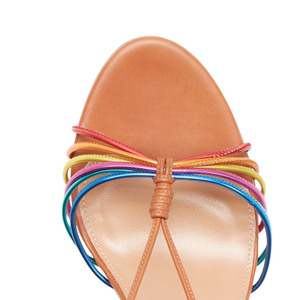 Sandales en cuir PU et à talons hauts pour femmes, vente en gros, d'usine chinois coloré, - Product Image 3