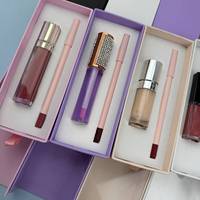 Kits de Maquillage Cosmétiques en Gros Véganes à Haute Pigmentation : Crayons à Lèvres, Gloss et Kits Rouge à Lèvres avec Emballage Boîte Marque Privée
