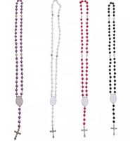 Offre spéciale! Collier pendentif ovale à sublimation, chaîne à perles, bijou blanc