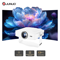 Projecteur JUNUO 500 ANSI Lumens 1080P 4K LED Android 14 Mise au point automatique Stéréo HIFI Portable Home Cinéma 1 Go de RAM 8 Go de Stockage