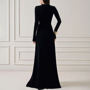 2025 elegante vestido largo de mujer Martha Wrap Formal primavera moda traje estilo Casual para verano otoño vestido de noche sólido - Product Image 1