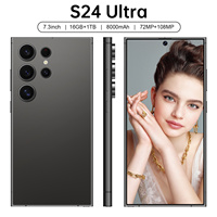 Smartphone S24 Ultra 5G con Pantalla HD de 7.3'', Cámara de 108MP, 16GB+1TB de Almacenamiento, Android 13, Soporte en Francés, Precio Directo de Fábrica