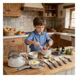 Toy Kitchen Set Children Cooking <b>Bench</b> Faucet Cabinet Oven Accessories Imagination Learning Parent Child Time Delight - Product Image 6