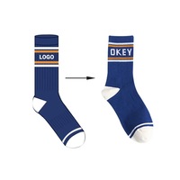 Chaussettes en coton de bambou personnalisées Chaussettes en bambou respirantes avec logo personnalisé pour hommes
