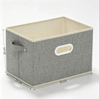 Boîte de rangement pliable personnalisée en lin avec fermeture éclair, organiseur en tissu pour vêtements, literie, couvertures, conteneur de placard