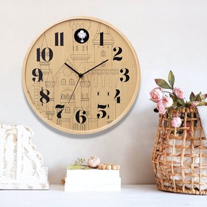 Infinity Time 12 "Holzwand uhr für Wohnzimmer Büro Schaukel Vogel Kuckucksuhr Benutzer definierte Kuckuck Wanduhr - Product Image 5