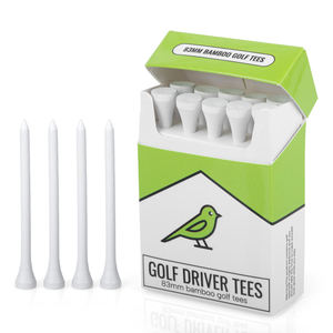 Vente en gros de tees de golf multicolores avec impression de logo personnalisé, tees de golf en bambou en forme de boîte à cigarettes - Product Image 3