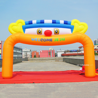 Arche de tunnel d'entrée gonflable 3D personnalisée à 4 piliers, portique gonflable géant pour équipes sportives et événements