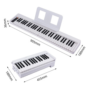 Clavier de piano électronique pliable 61 touches BX18-61, léger et portable avec prise casque pour débutants et pratique à domicile - Product Image 2