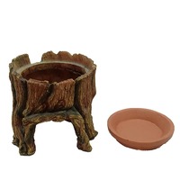 Décoration d'aquarium en résine, abri humidifiant en forme de trous d'arbre pour reptiles, tortues terrestres, lézards, animaux de compagnie et petits animaux