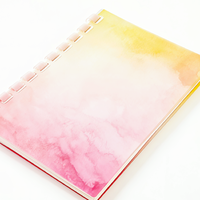 Cahiers personnalisables à spirale avec des motifs colorés en aquarelle pour étudiants