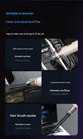 Mini aspirateur de voiture sans fil blanc, rechargeable, aspiration puissante, portable, pour usage professionnel/luxe, marque OEM