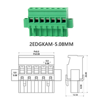 Haute qualité 5.08mm pas enfichable bornier vis fil connecteurs bride prise pour usage industriel