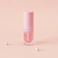 Gloss à lèvres liquide hydratant et repulpant, fini mat nude, format voyage, résistant à l'eau, 6ml, tube rose dégradé, huile à lèvres