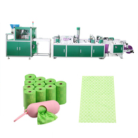 Machine automatique de fabrication de sacs pour déjections animales pour la production de rouleaux de sacs à crottes de chien de type gilet