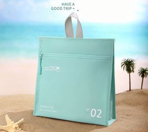 For PVC High Quality Waterproof Zipper Shopping Bag Custom Logo Custom Size Portable Handled Travel Storage Easy Storage - Product Image 2