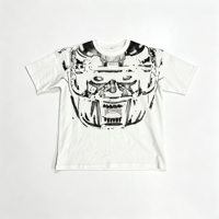 T-shirt personnalisé Kornit DTG blanc à manches courtes avec impression de casque de football américain, vêtements décontractés pour hommes, OEM