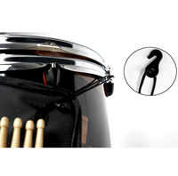Drumsticks Bag Holder Drum Sticks Bag mit großer Kapazität und Trage gurt für Pinsel Mallets, Hält bis zu 20 Drumsticks (schwarz)