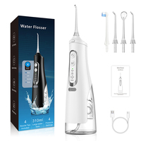 Tragbarer 310ml Dentaler Wiederaufladbarer Wasserflosser 1500mAh Akku IPX7 Wasserdichter Wasserflosser zur Zahnreinigung