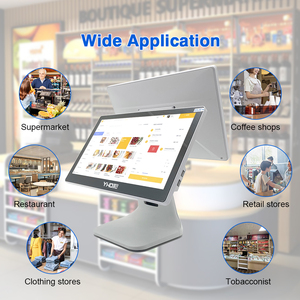 YHD-WTS606P 15.6 inch màn hình kép thiết bị đầu cuối <span class=keywords><strong>POS</strong></span> Tiền mặt đăng ký cảm ứng điện dung màn hình tất cả trong một máy <span class=keywords><strong>POS</strong></span> - Product Image 4