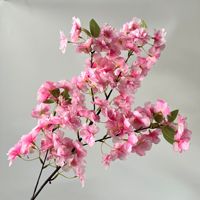 Tige d'arbre de Sakura de branche de fleur de cerisier lourde artificielle pour l'aménagement commercial de mariage