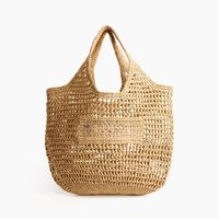 Sac de plage en paille tendance, tissé à la main en tissu naturel, fourre-tout personnalisé pour femme, idéal pour les vacances d'été