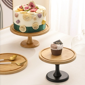 Support à gâteau <span class=keywords><strong>en</strong></span> <span class=keywords><strong>bois</strong></span> d'acacia, <span class=keywords><strong>plateau</strong></span> <span class=keywords><strong>tournant</strong></span> avec couvercle, présentoir rustique pour pâtisseries, biscuits, gâteaux, fête, vente <span class=keywords><strong>en</strong></span> gros OEM - Product Image 3