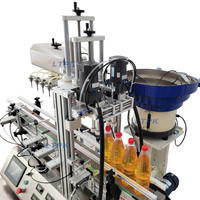 Machine de remplissage automatique de liquides à 4 buses avec bouchonnage, ligne de remplissage de bouteilles de 5 à 500 ml