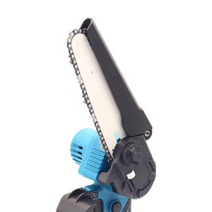 Scie à chaîne électrique Powerplus, guide-chaîne de 6 pouces, batterie au lithium 21V rechargeable, scie de jardinage avec affichage numérique - Product Image 3