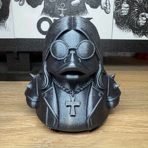 Statuetta di Papero Nero Stampata in 3D - Design Moderno di Metà Secolo per Occasioni di Condoglianze, Laurea e Matrimonio - Product Image 5