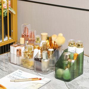 Acrylic Cosmetic Storage Box With Compartments Transparent <b>Makeup</b> Organizer For Desk <b>Dressing</b> <b>Table</b> Small Item Holder - Product Image 4